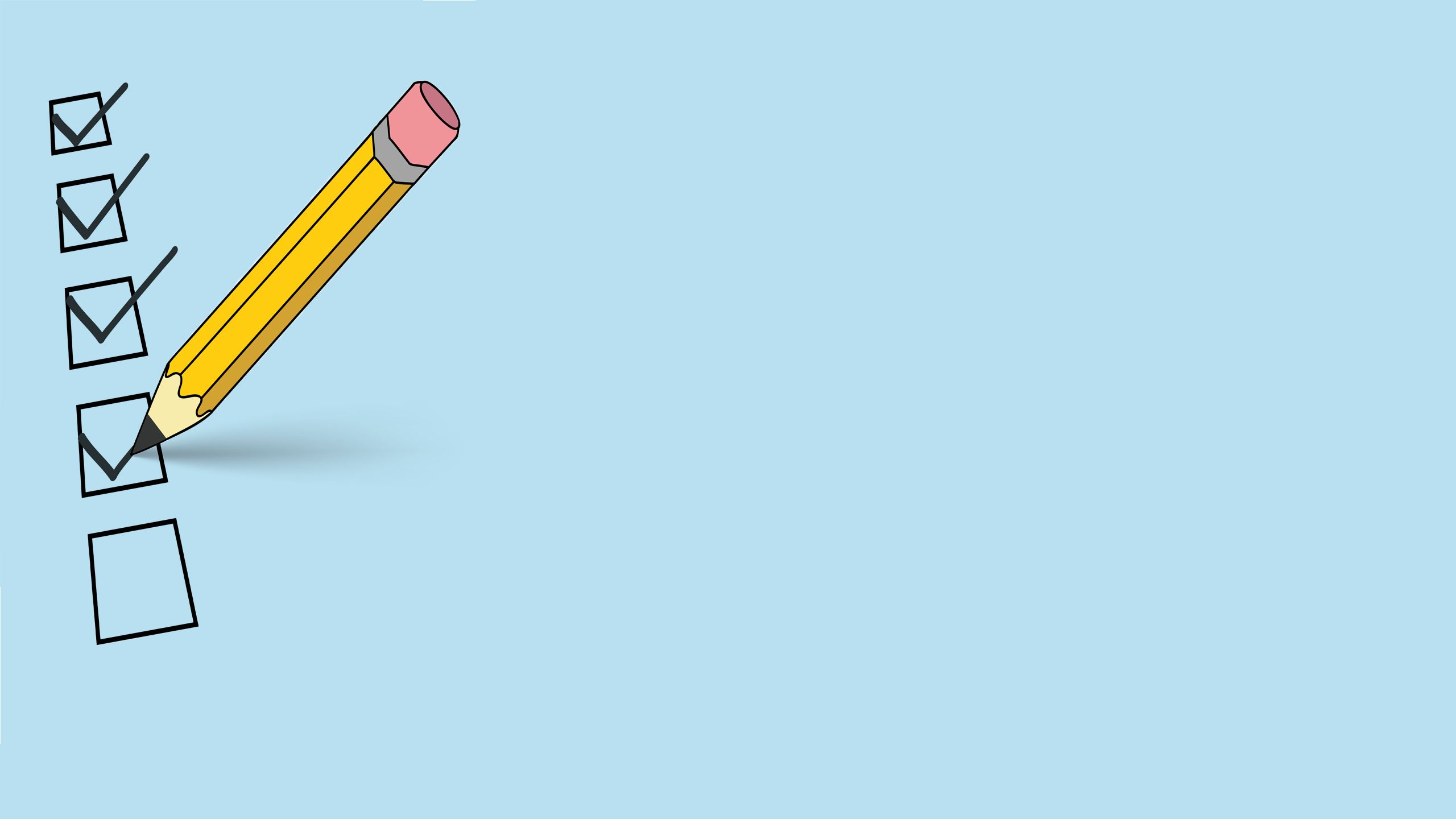 Image of a checklist and pencil.