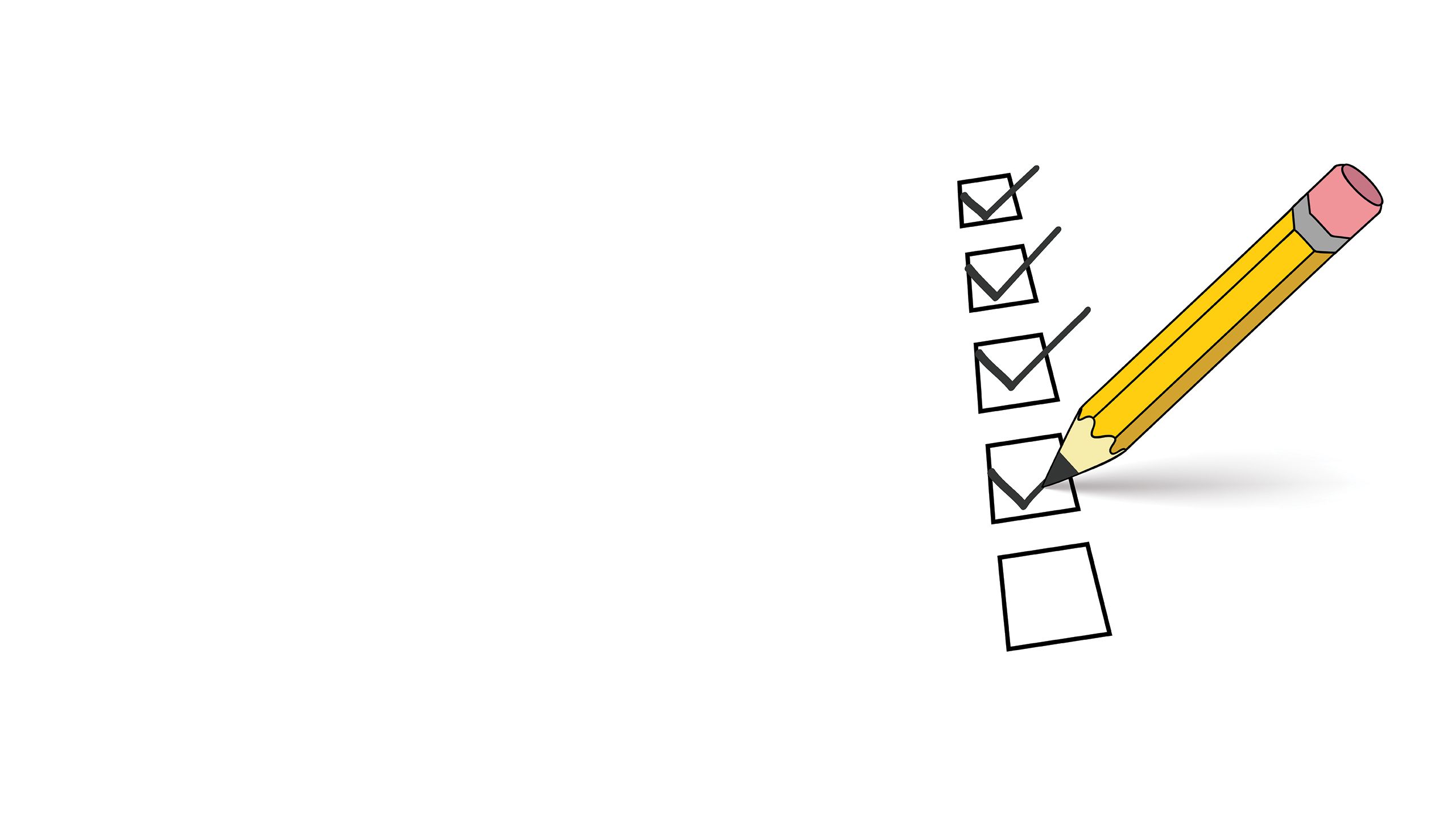 Image of a checklist and pencil.