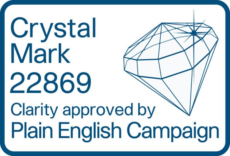 Certificate for Crystal Mark 22869